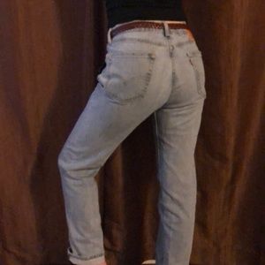 90’s acid wash original Levi’s jeans.